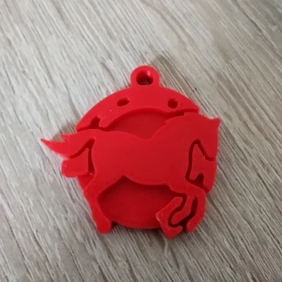 Móc khóa hình ngựa 3D độc đáo, thiết kế tinh tế cho chìa khóa