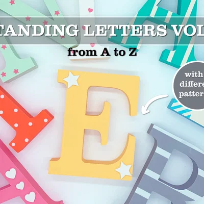 Bộ chữ dựng đứng tên tùy chỉnh 3D – 3D Custom Name Standing Letters Pack Vol.1