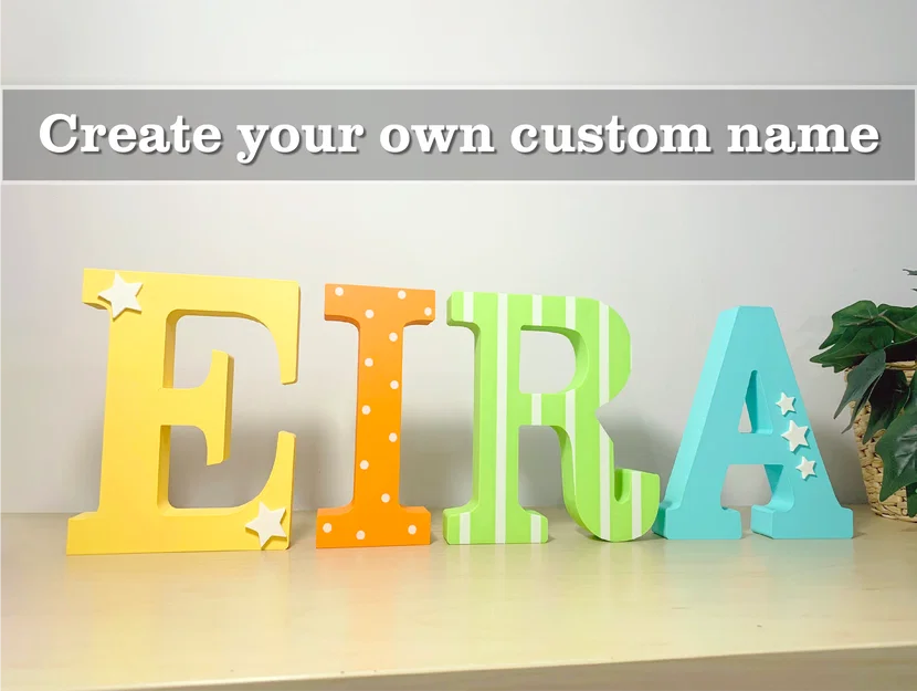 Bộ chữ dựng đứng tên tùy chỉnh 3D – 3D Custom Name Standing Letters Pack Vol.1 - Image 2