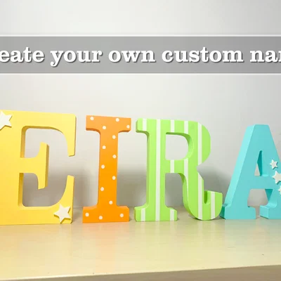 Bộ chữ dựng đứng tên tùy chỉnh 3D – 3D Custom Name Standing Letters Pack Vol.1