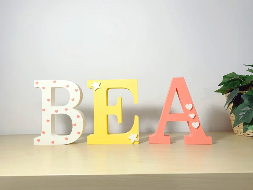 Bộ chữ dựng đứng tên tùy chỉnh 3D – 3D Custom Name Standing Letters Pack Vol.1 - Image 4