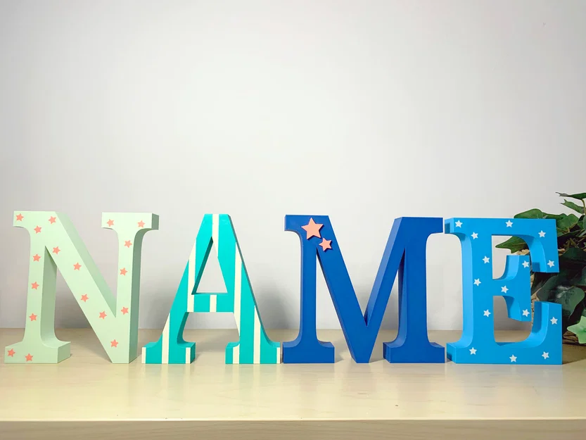 Bộ chữ dựng đứng tên tùy chỉnh 3D – 3D Custom Name Standing Letters Pack Vol.1 - Image 6