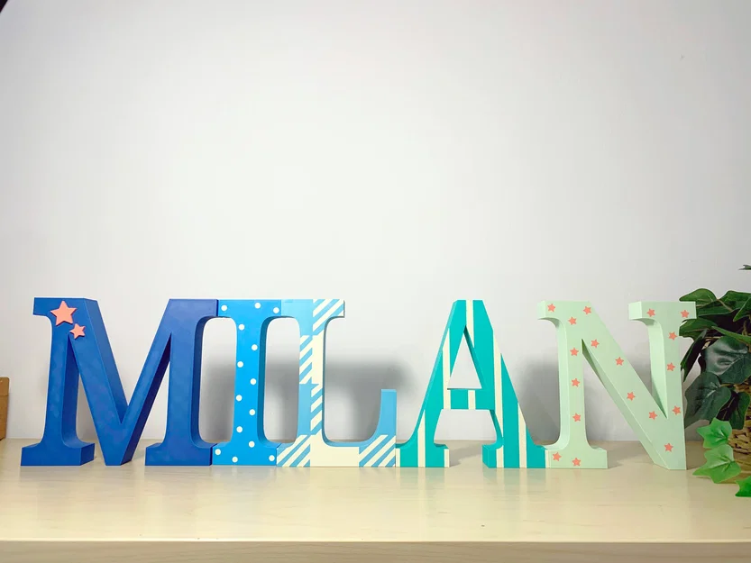 Bộ chữ dựng đứng tên tùy chỉnh 3D – 3D Custom Name Standing Letters Pack Vol.1 - Image 14