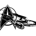 Art trang trí thùng PC Star Trek Enterprise NCC-1701 (Starfleet) bản in 3D - Thumbnail 7