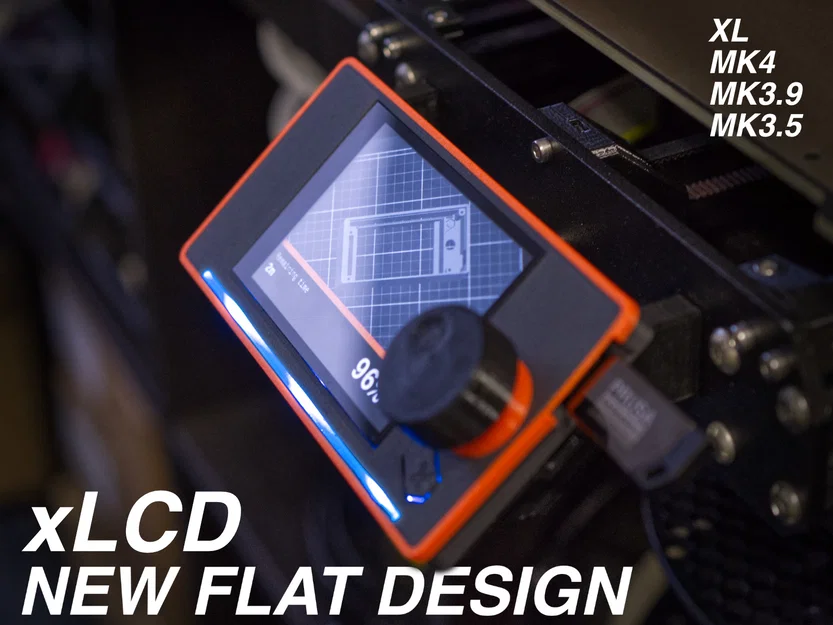 Nắp LCD mới cho Prusa XL/MK4/MK3.9/MK3.5 – tối ưu cho touch - Image 1