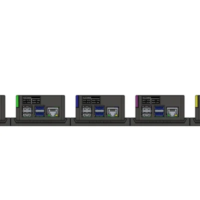 Cụm 1U Rackmount Cluster cho Raspberry Pi 3B+ / 4B (PoE)