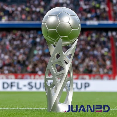 Mô hình 3D cúp bóng đá DFL Supercup trang trí độc đáo