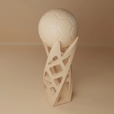 Mô hình 3D cúp bóng đá DFL Supercup trang trí độc đáo