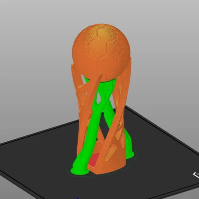 Mô hình 3D cúp bóng đá DFL Supercup trang trí độc đáo