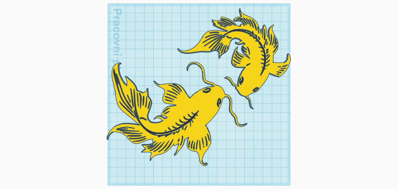 Mô hình đôi cá 3D trang trí tường nghệ thuật độc đáo - Image 3