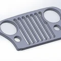 Móc khóa mô hình mặt nạ xe Jeep CJ-5/M38A1 độc đáo cho người yêu xe - Thumbnail 1