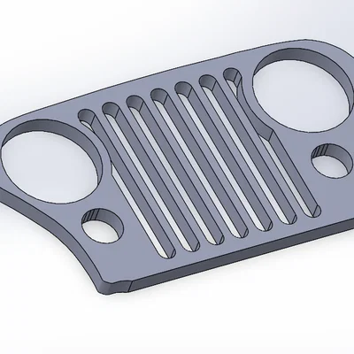 Móc khóa mô hình mặt nạ xe Jeep CJ-5/M38A1 độc đáo cho người yêu xe