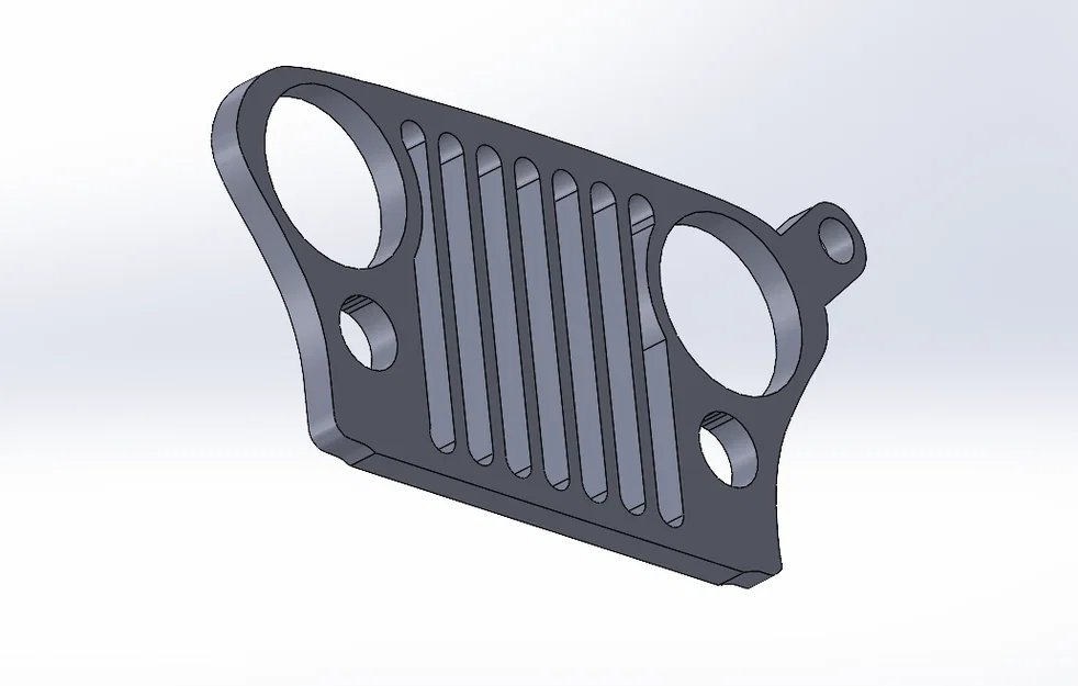 Móc khóa mô hình mặt nạ xe Jeep CJ-5/M38A1 độc đáo cho người yêu xe - Image 2
