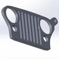 Móc khóa mô hình mặt nạ xe Jeep CJ-5/M38A1 độc đáo cho người yêu xe - Thumbnail 2