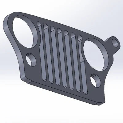 Móc khóa mô hình mặt nạ xe Jeep CJ-5/M38A1 độc đáo cho người yêu xe