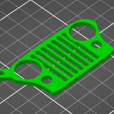 Móc khóa mô hình mặt nạ xe Jeep CJ-5/M38A1 độc đáo cho người yêu xe