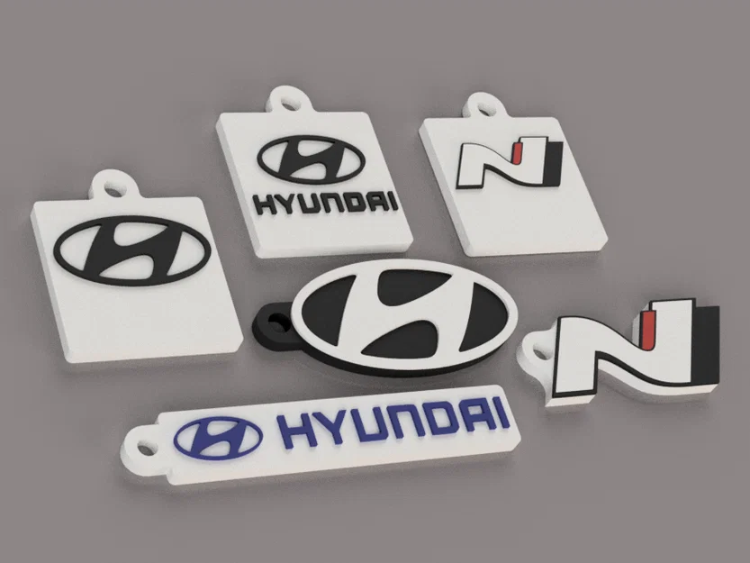 Bộ sưu tập móc khóa Hyundai và logo N-Line in 3D độc đáo - Image 1