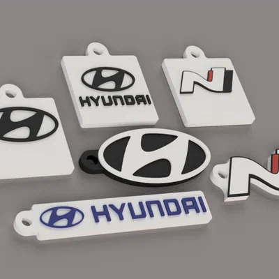 Bộ sưu tập móc khóa Hyundai và logo N-Line in 3D độc đáo