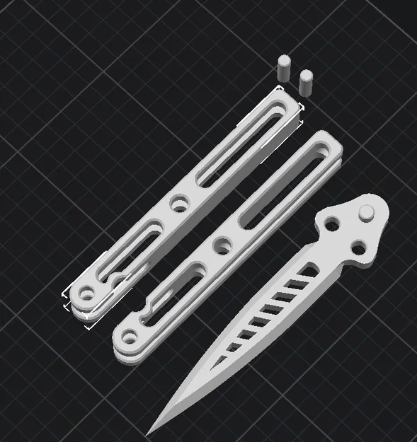 Mô hình dao bướm Butterfly Knife in 3D cực chất để luyện tập - Image 1