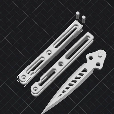 Mô hình dao bướm Butterfly Knife in 3D cực chất để luyện tập