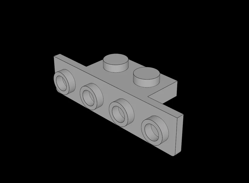 Pat ghép Lego (Bracket) 1x2 - 1x4 thiết kế tương thích 3D - Image 1