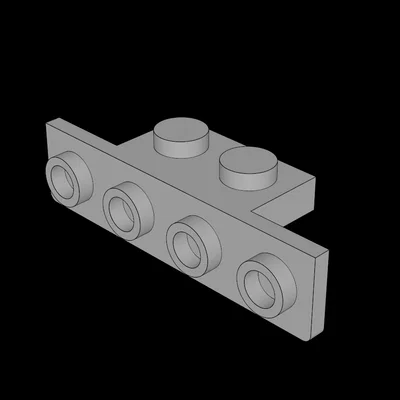 Pat ghép Lego (Bracket) 1x2 - 1x4 thiết kế tương thích 3D