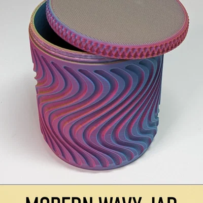 Hũ Gợn Sóng Hiện Đại (Modern Wavy Jar)