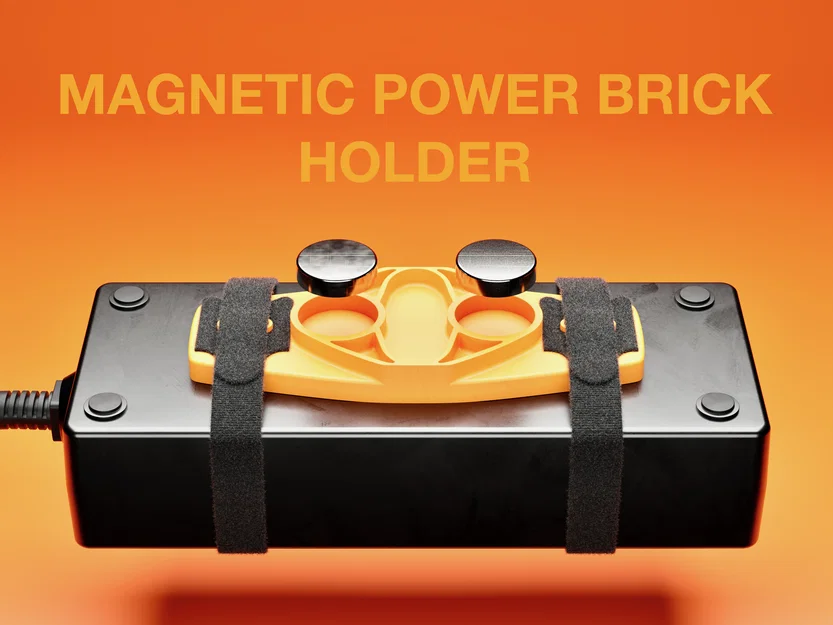 Giá treo LTT Power Brick nam châm - Bracket kẹp quản lý dây nguồn - Image 1