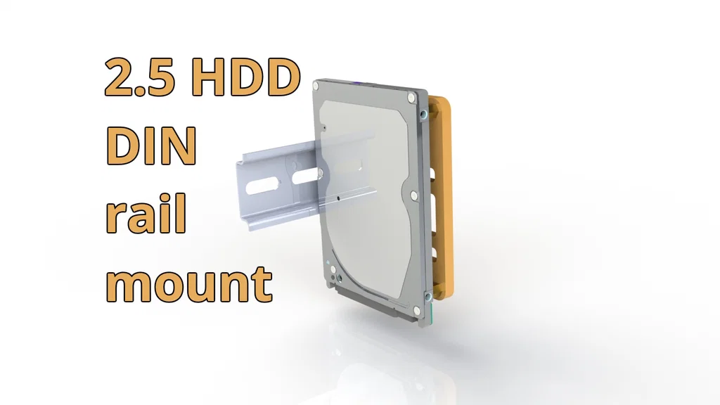 Ngàm gắn ổ cứng 2.5 inch lên thanh ray DIN chuyên dụng - Image 1