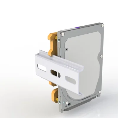 Ngàm gắn ổ cứng 2.5 inch lên thanh ray DIN chuyên dụng