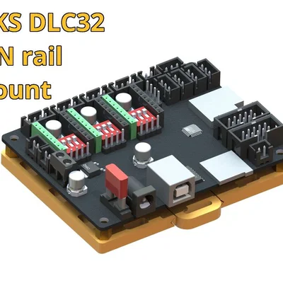 Giá đỡ mạch điều khiển MKS DLC32 gắn thanh ray DIN 35mm