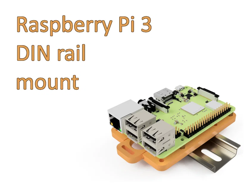 Giá gắn Raspberry Pi 3 lên thanh DIN (DIN rail mount) - Image 1