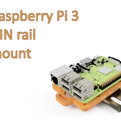 Giá gắn Raspberry Pi 3 lên thanh DIN (DIN rail mount)