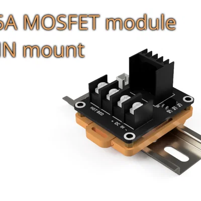 Giá đỡ module MOSFET 25A gắn ray DIN