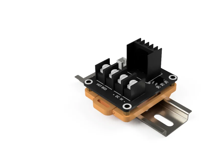 Giá đỡ module MOSFET 25A gắn ray DIN - Image 2