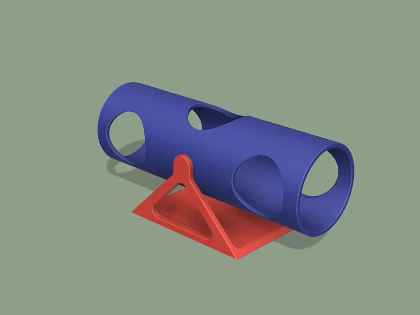 Bập bênh ống chui cho chuột Hamster: Đồ chơi in 3D độc đáo - Image 1