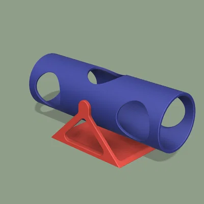 Bập bênh ống chui cho chuột Hamster: Đồ chơi in 3D độc đáo