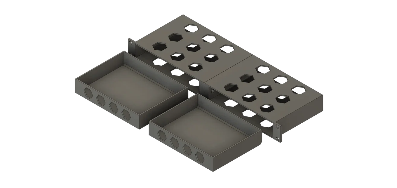 Ngăn kéo rack 19" (2 drawers) cao 1U - Image 5