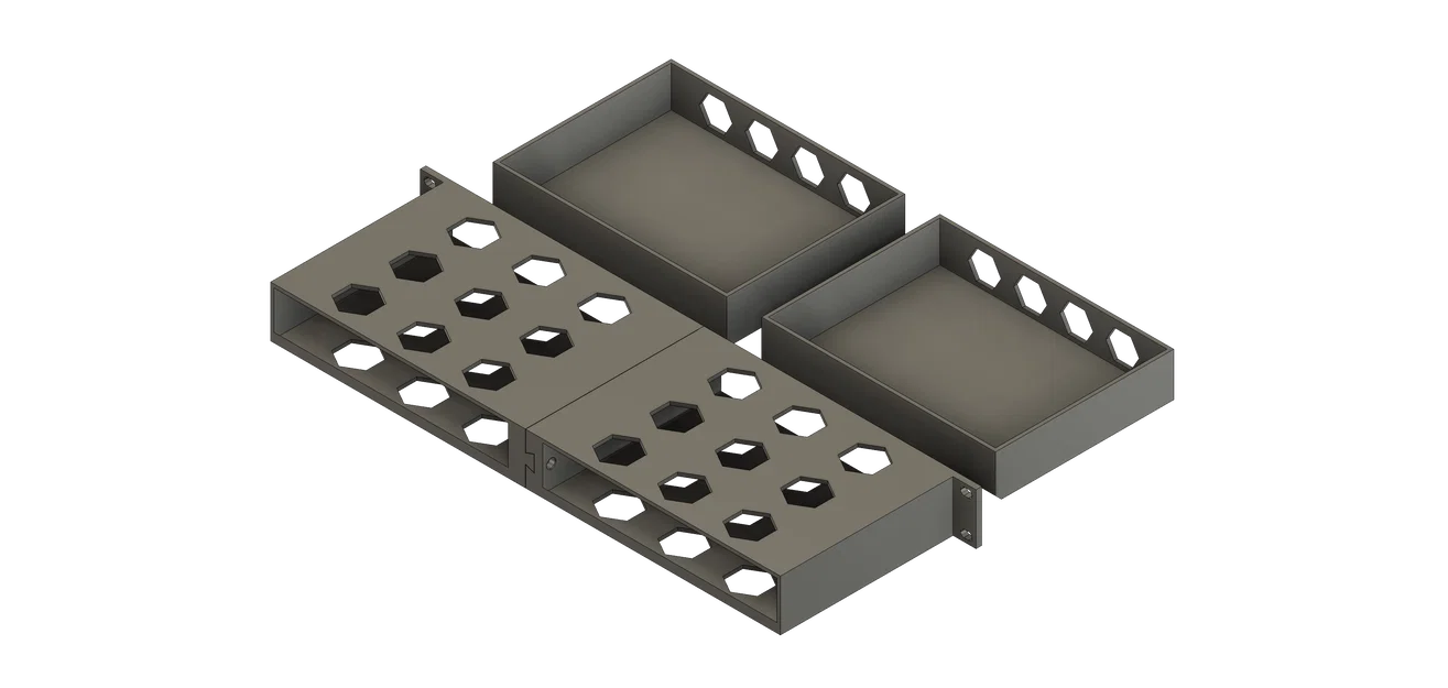 Ngăn kéo rack 19" (2 drawers) cao 1U - Image 12