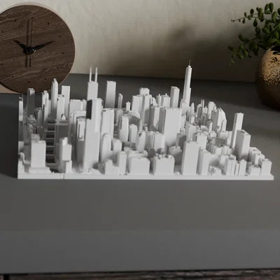 Chicago, IL Mini Cityscape Detailed – Mô hình cityscape Chicago mini siêu chi tiết
