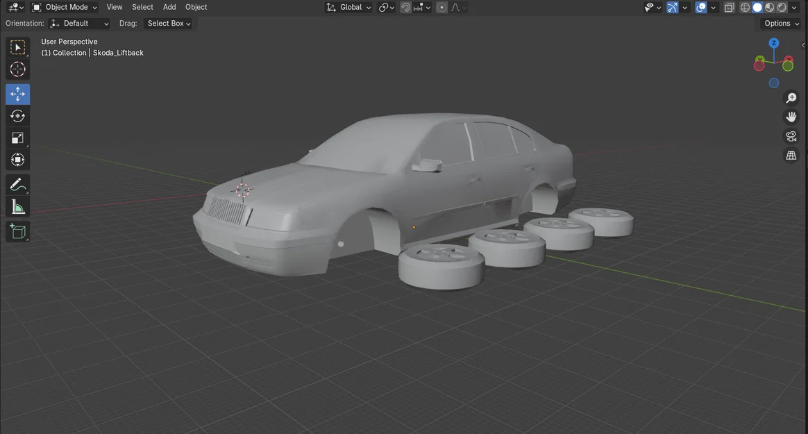 Mô hình xe Skoda Octavia 1U Sedan chất lượng cao dành cho in 3D - Image 1