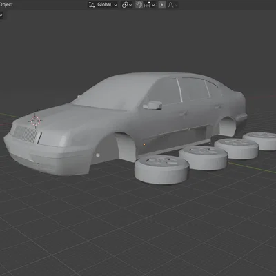 Mô hình xe Skoda Octavia 1U Sedan chất lượng cao dành cho in 3D