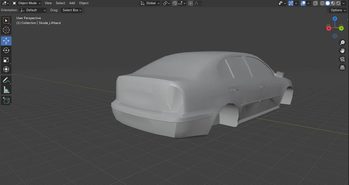 Mô hình xe Skoda Octavia 1U Sedan chất lượng cao dành cho in 3D - Image 2