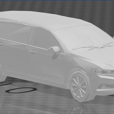 Mô hình Low Poly 2019 Volkswagen Passat Estate