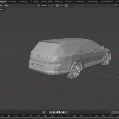 Mô hình Low Poly 2019 Volkswagen Passat Estate