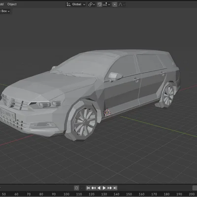 Mô hình Low Poly 2019 Volkswagen Passat Estate