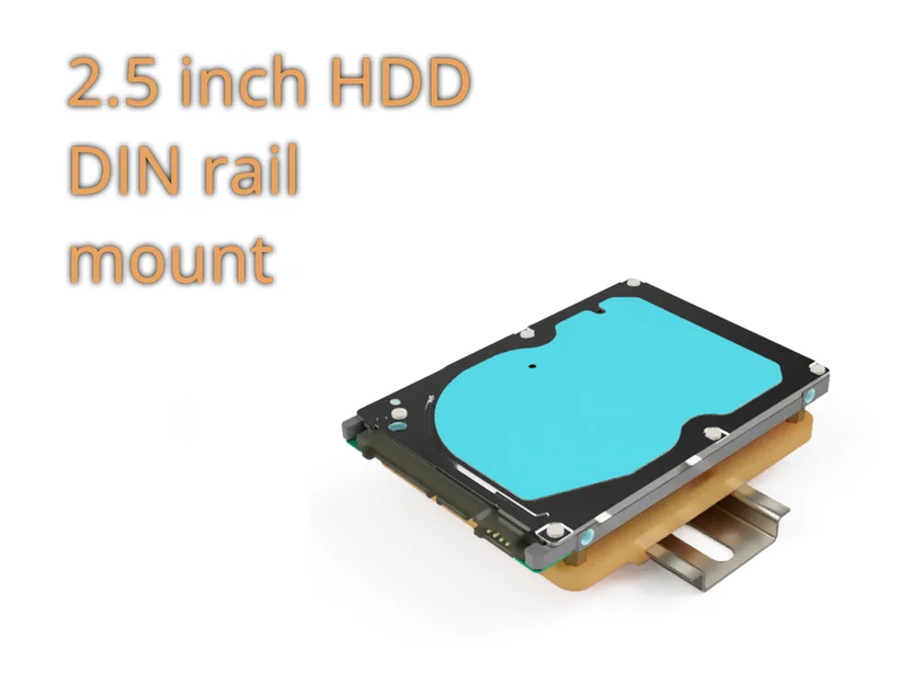 Gá gắn HDD/SSD 2.5 inch lên thanh DIN (DIN rail mount) - Image 1