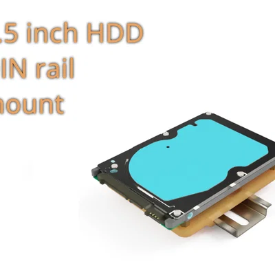 Gá gắn HDD/SSD 2.5 inch lên thanh DIN (DIN rail mount)