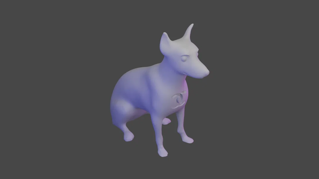 Mô hình 3D chú chó Doberman phong cách Chanel độc đáo - Image 1