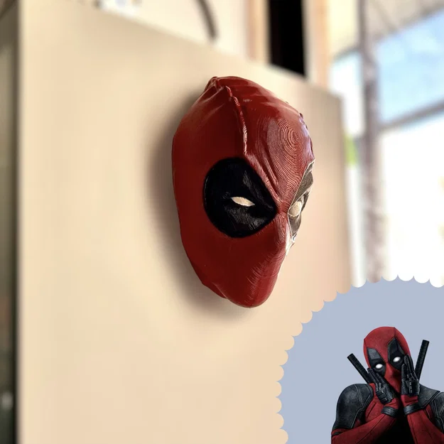 Mô hình 3D mặt nạ Deadpool biểu cảm hài hước trang trí PC - Image 1
